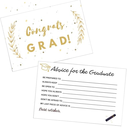 Graduation Advice Cards - 50 Pack for 2026 Celebrations