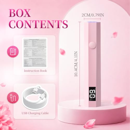 Ranrose Cordless Flash Cure UV Nail Lamp, Portable Handheld LED Light