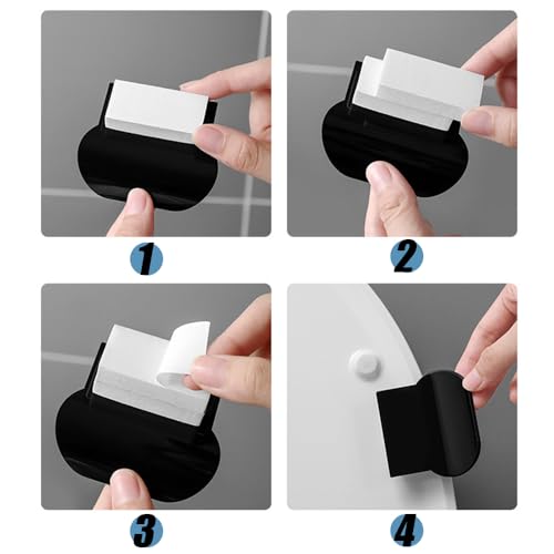 4-Pack Toilet Lid Lifters for Easy Seat Handling - Black & White