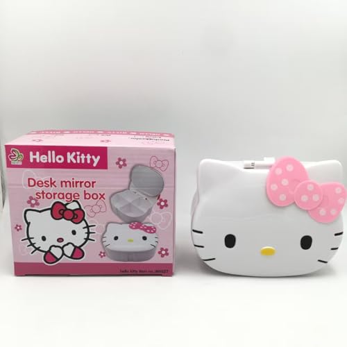 FUAN Cute Kitty Jewelry Box - Portable Anime Storage Case with Mirror