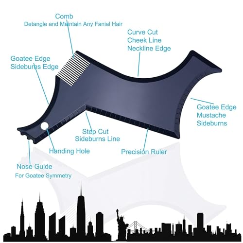 KUJOBUY Beard Shaping Tool and Template for Symmetric Trimming