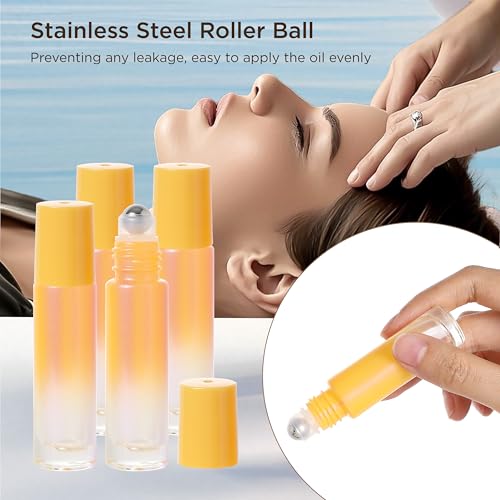 SESENSE Essential Oil Roller Bottles 10ml Orange 4 Pack