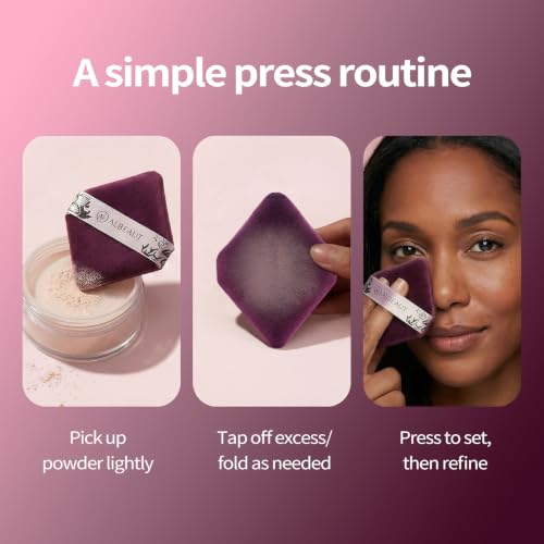 Albeaut Large Velour Powder Puff for Makeup, Diamond Soft Sponge
