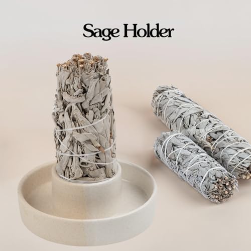 White Sage Holder and Incense Burner Bundle - Dorephine Sage & Palo Santo Container