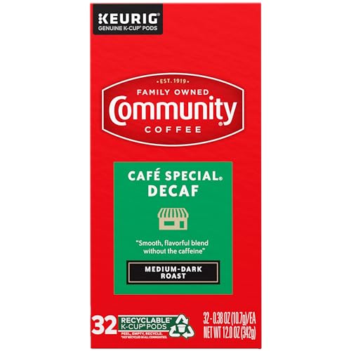 Community Coffee Café Special Decaf Medium-Dark Roast K-Cup Pods - 32 Count