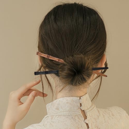 Gjinxi Wooden Hair Chopsticks 8-Piece Bamboo Shape Hair Sticks Pins