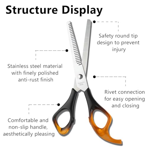 Jaasuee Professional Hairdressing Scissors & Thinning Shears Kit 6.88 Inch