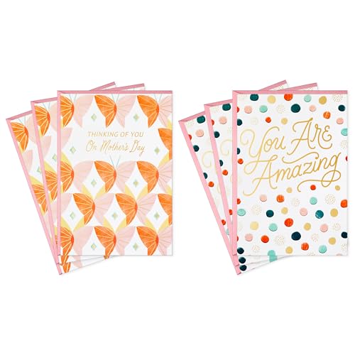 Hallmark Mother's Day Cards Bulk Set - 6 Cards with Envelopes