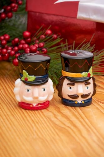 Christmas Nutcracker Soldiers Salt & Pepper Shaker Set - Dolomite Ceramic