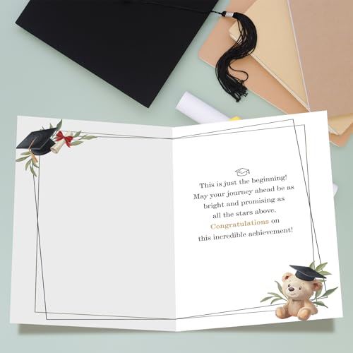 FANCYLUCKY Graduation Card - Motivational Congratulations Gift (Model 474)