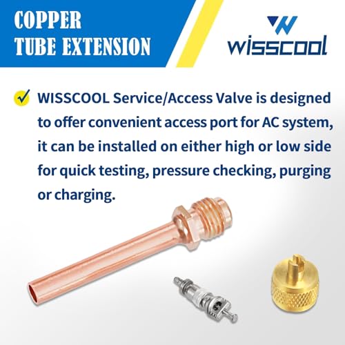 Wisscool 10-Piece HVAC Service Access Valve Kit with Core Remover