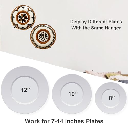 Adjustable Wall Plate Hanger for 7-14 Inch Plates | LEVOSHUA (2 Pack)