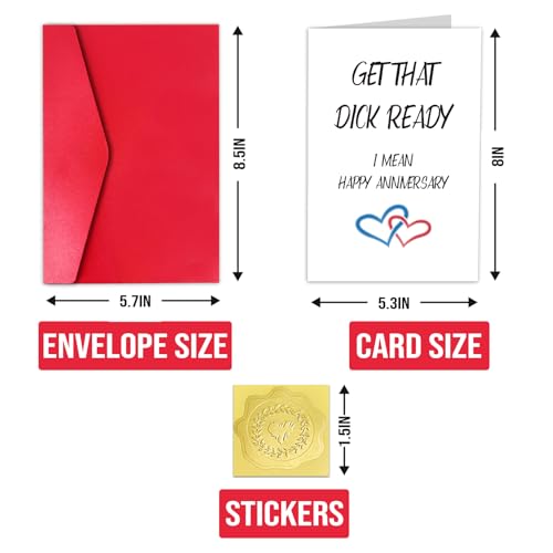 Funny Rude Anniversary Card for Husband - Naughty Greeting Card for Him