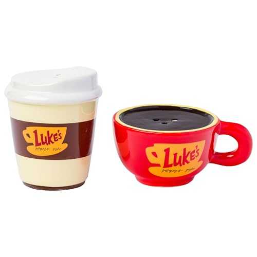 Gilmore Girls Latte Mug Salt and Pepper Shaker Set - Luke's Diner Style, Variation of THIS listing