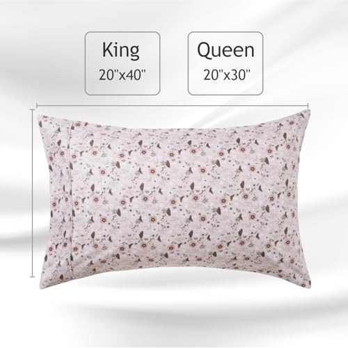 ROSE&RISY Queen Pillowcases Set of 2 Soft Microfiber Pillow Covers