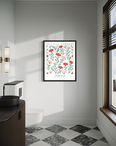 Ohio State Flower Market Unframed Art Print Poster - Botanical Decor