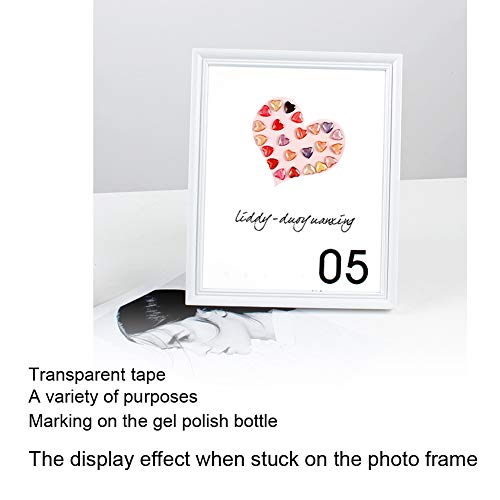 Dioche Transparent Nail Art Display Card - 50 Pcs Heart Shape