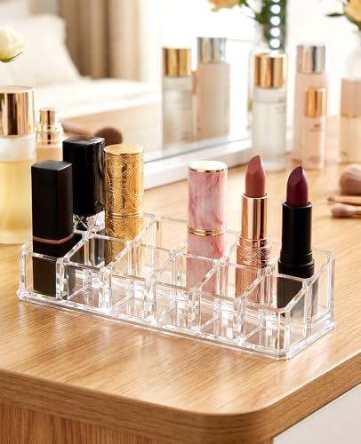 2pcs Lipstick Organizer - Clear Acrylic Holder for Lip Gloss & Perfume