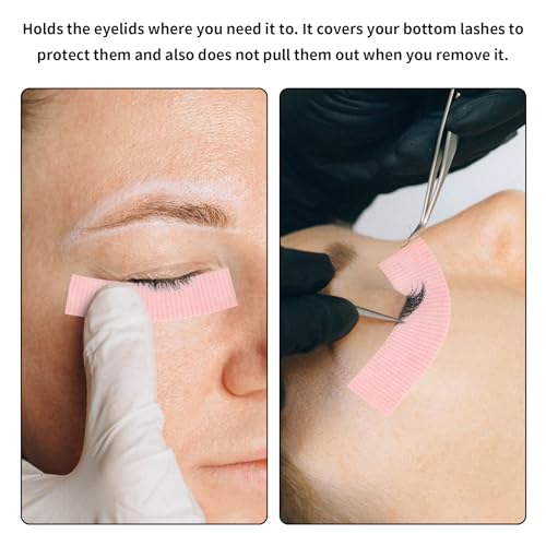 Flezoo Pink Breathable Eyelash Extension Tape, 8 Rolls Gentle Fabric Tape