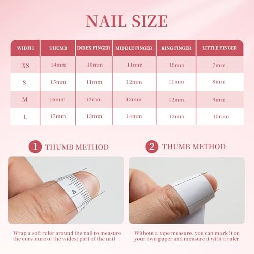 MellowBells Handmade White Press-on Nails - 10pc Long Luxury Set