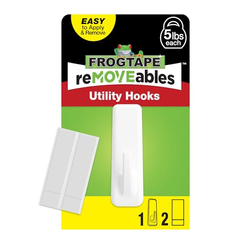 FrogTape reMOVEables Large Utility Wall Hook - 5 lbs Capacity