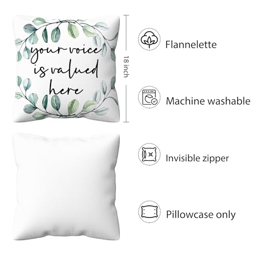 Positive Affirmation Pillow Cover 18x18 - Soft Flannel Design