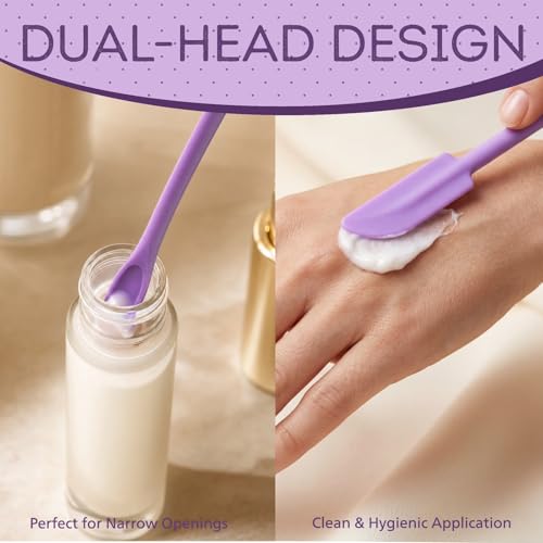 3 Pack Silicone Makeup Spatula Set - Mini Cosmetic Cream Scraper