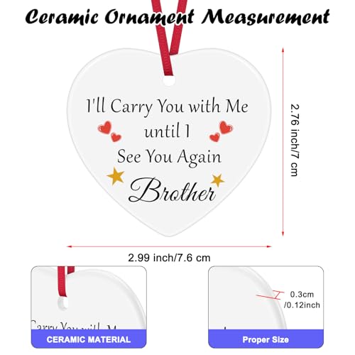 Memorial Ceramic Ornament for Loss of Brother - Sympathy Gift
