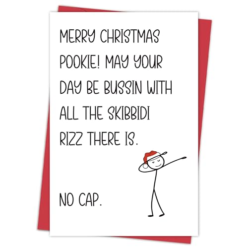 Funny Gen Z Christmas Card for Teenagers - Meme Slang Holiday Card