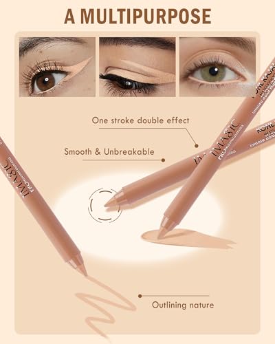 LYSdefeu Nude Beige Gel Eyeliner Pencil Waterproof Waterline Pen