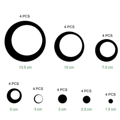 32-Piece Removable Circle Mirror Stickers for Home Decor