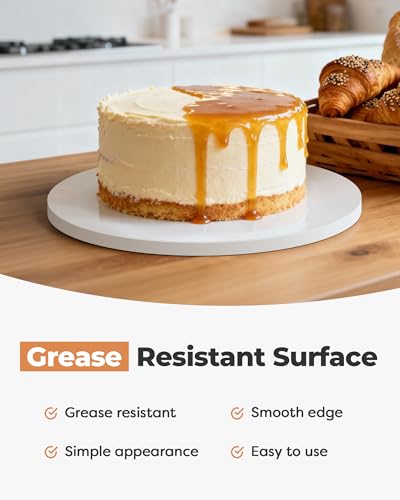 Kootek 12 Inch Cake Boards - 2 Pack Grease-Resistant Round Cake Drums