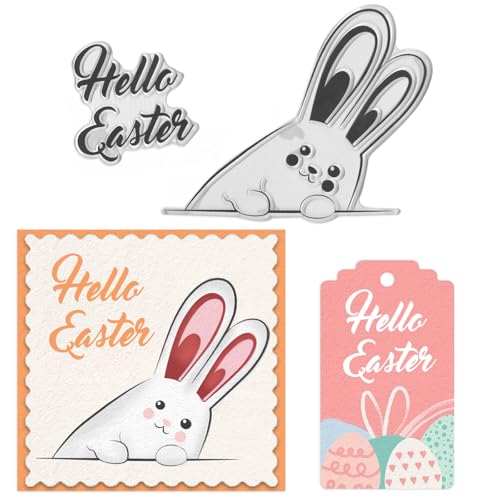 Easter Clear Stamps - Cute Bunny & 'Happy Easter' Designs