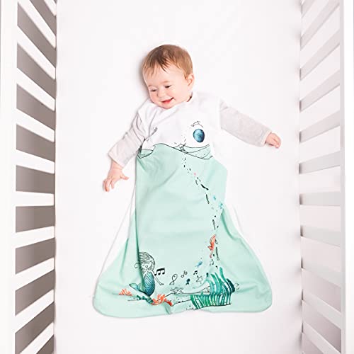 JumpOff Jo Cotton Wearable Blanket - Sleep Sack, Aqua, 18-24 Months Large