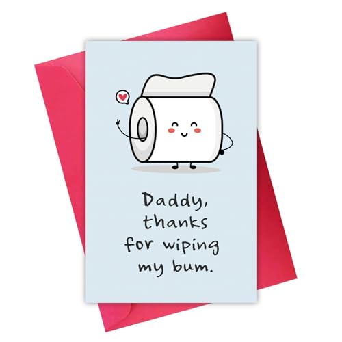 Funny First Father's Day Card for New Dad | Blank Inside