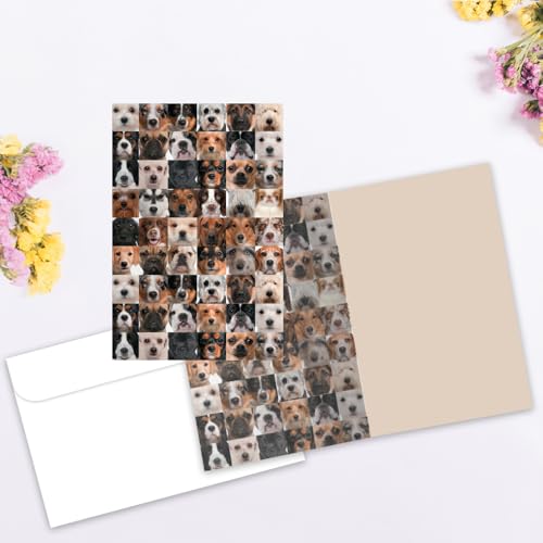 Tree-Free Greeting Cards - Whimsical Dog Collage - 12 Pack