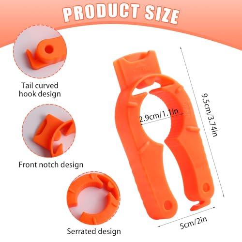 6-Pack Ergonomic Plastic Bottle Cap Openers for Easy Grip