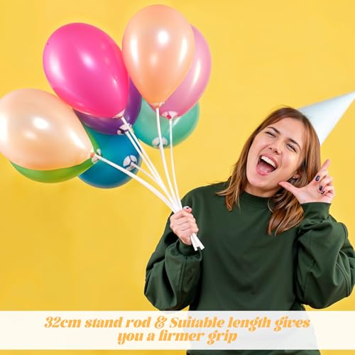 30 Pcs Transparent Balloon Sticks with Bases - IANFAN