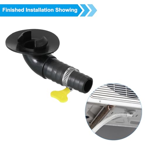 PATIKIL 20mm Air Conditioner Drain Hose Connector with Clamp - 1 Pcs