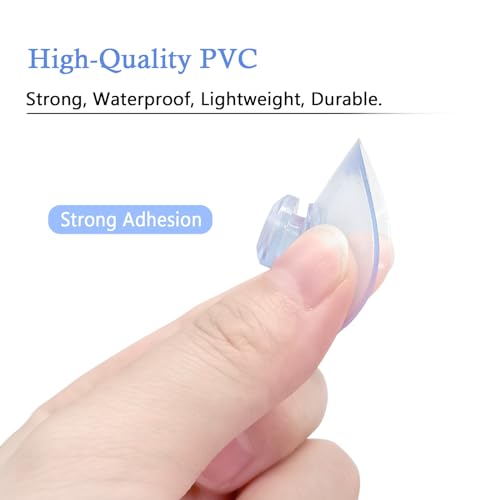 12 Pack Clear Suction Cups for Glass, Bathroom & Kitchen Decor