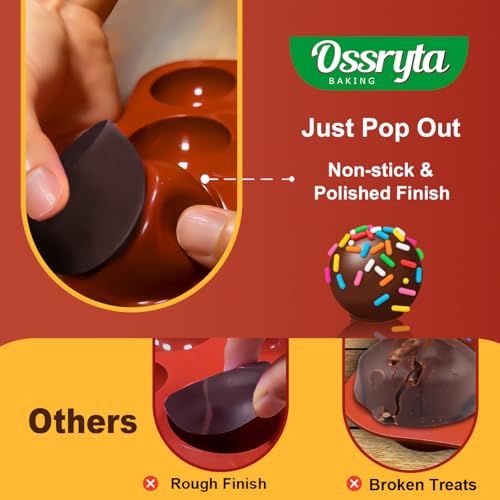 Ossryta 6-Cavity Silicone Molds for Hot Chocolate Bombs & Desserts