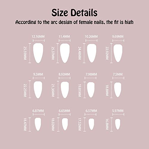 White Stiletto Press on Nails with Black Leaf Design Acrylic False Nails 24Pcs