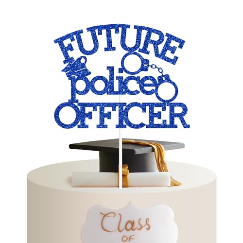 Future Police Officer Cake Topper | Graduation Party Decor