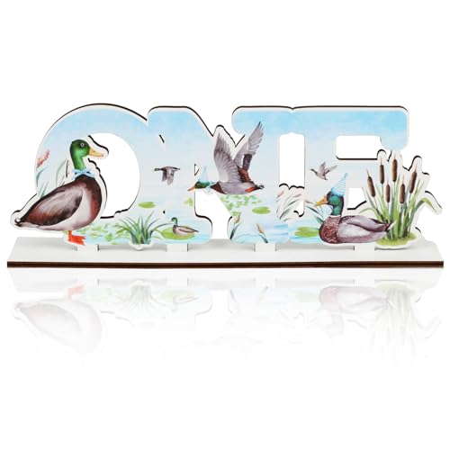 Mallard Duck Table Centerpiece for 1st Birthday Party