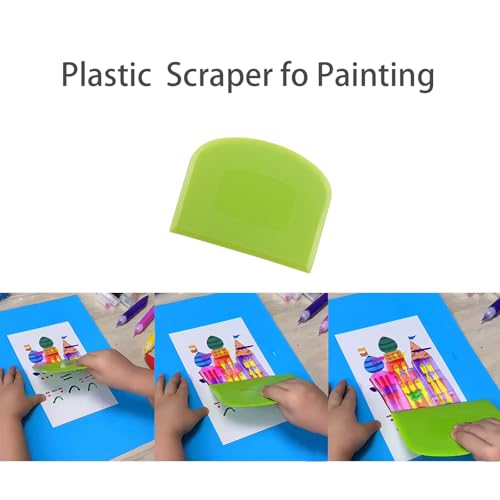Dough Scraper Set - 2 Flexible Plastic Scrapers for Baking & Cake Decorating