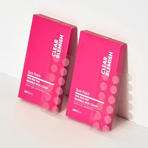 NEXTBEAU Hydrocolloid Acne Patches with AHA BHA PHA & Tea Tree 120ct