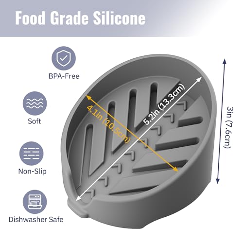 NiHome Silicone Soap Dish with Drainage for Kitchen & Bathroom