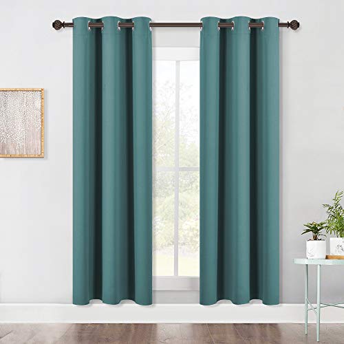 NICETOWN Blackout Curtains 34"W x 70"L - Thermal Insulated Grommet Drapes