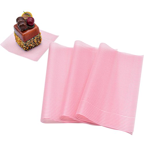 Greaseproof Wax Paper for Food Wrapping - 50 Sheets, Pink Pattern