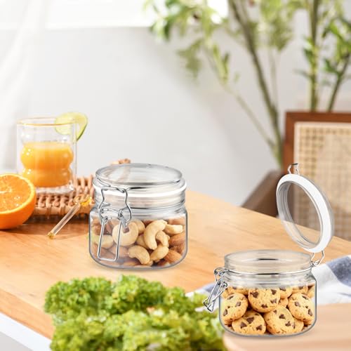 Glasstore 2-Piece Square PET Plastic Storage Jars - 13.3oz/400ml Airtight